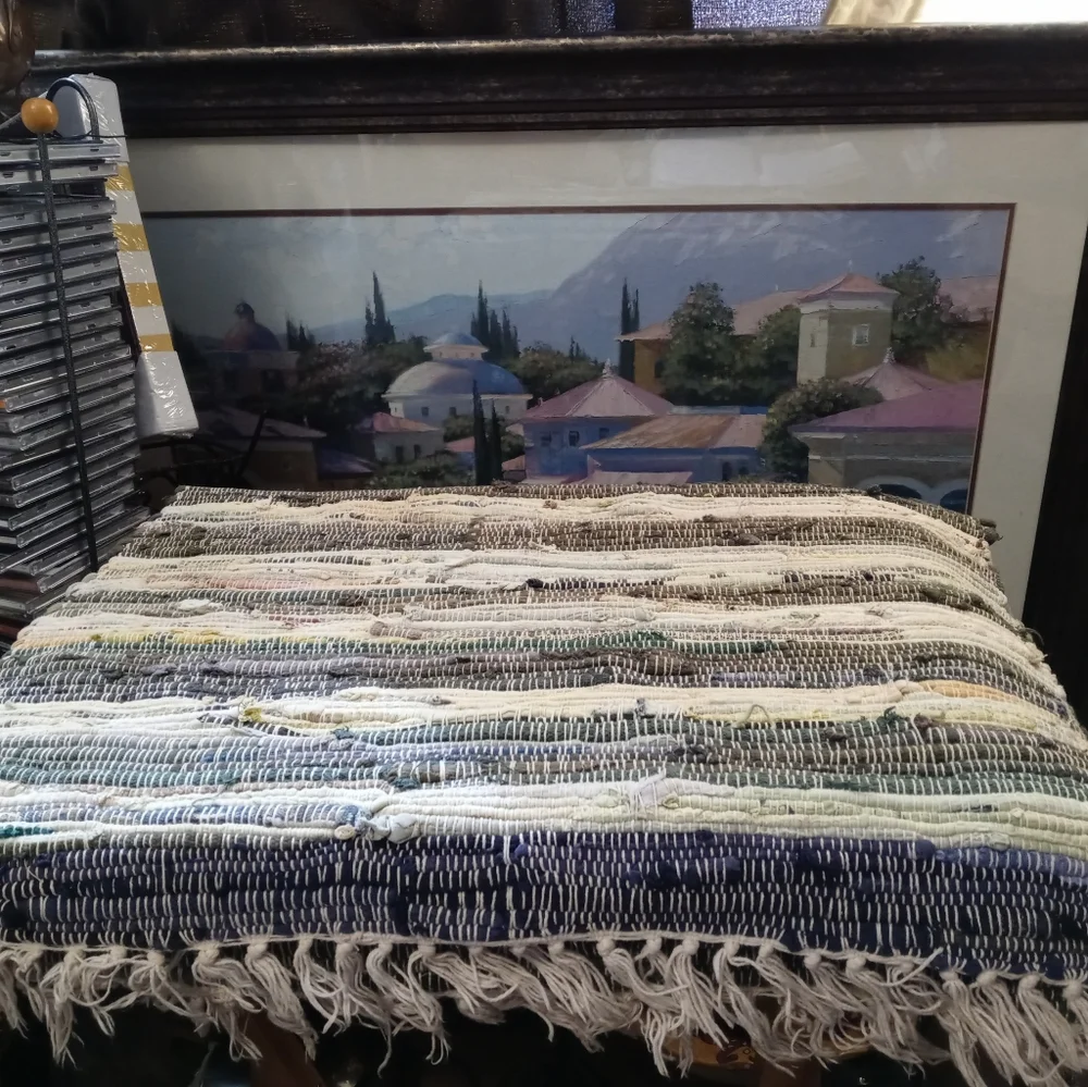 🌅🏫 2 Gallic Artisan Cotton Rugs 🆕🏬 22